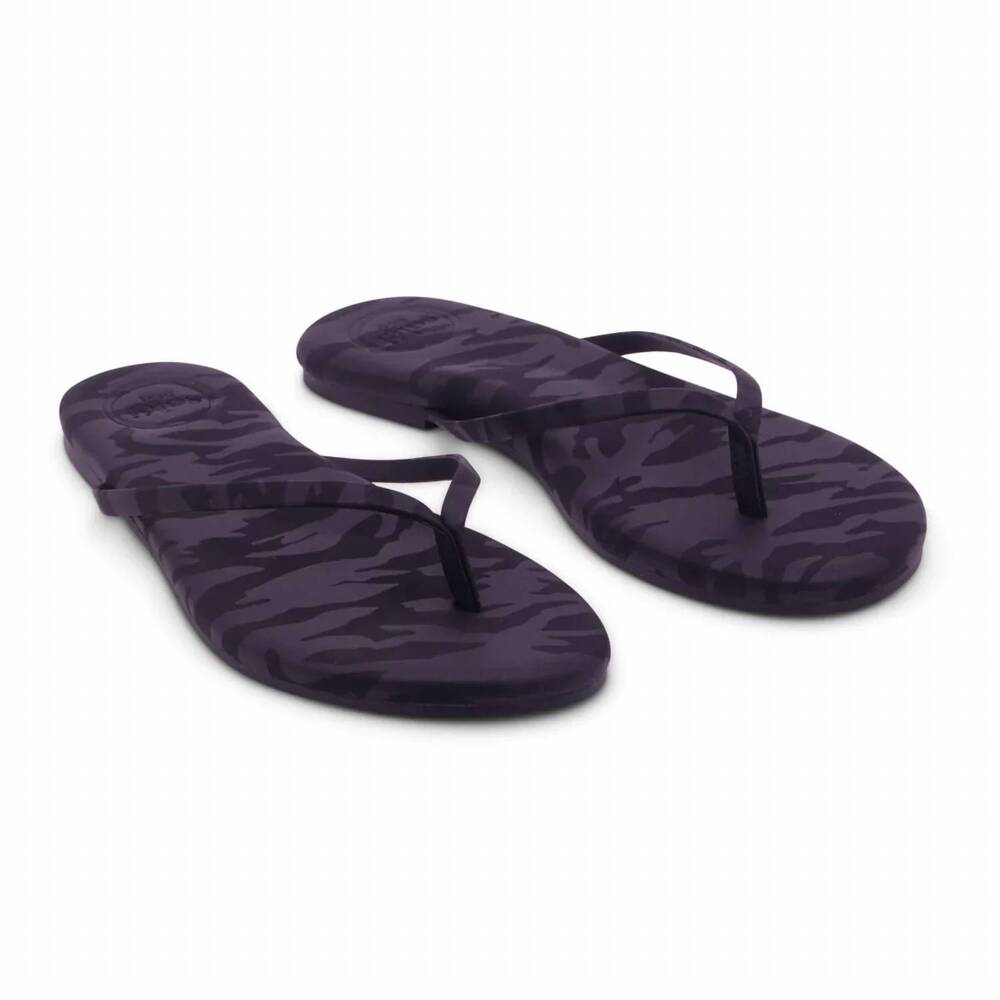 NEW SOLEI SEA women's indie thong sandal in metallic camo noir